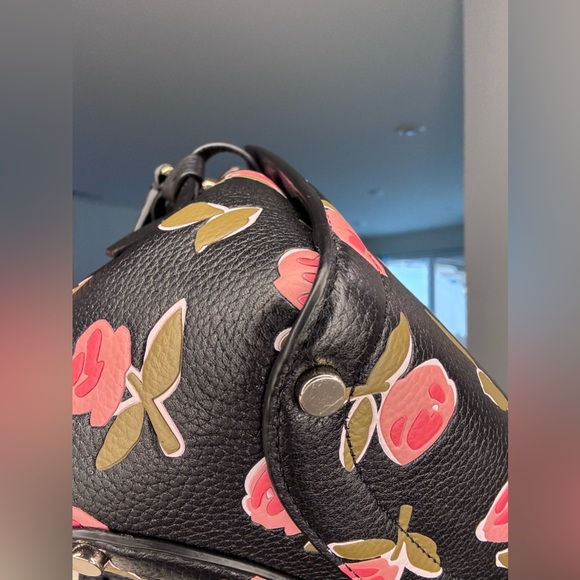 Kate Spade Knott Ditsy Rose Medium Embossed Leather Satchel - Picture 13 of 17